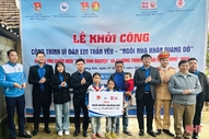 Khởi công “Ngôi nhà khăn quàng đỏ” cho trẻ em nghèo ở Hương Sơn